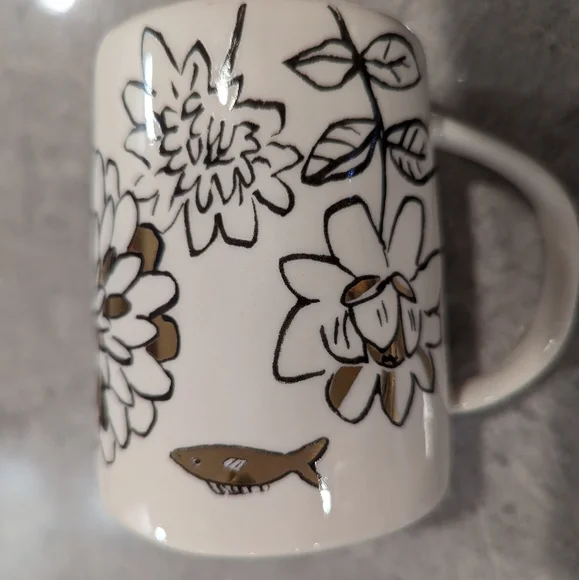 Anthropologie fish and flower mug - Picture 5 of 8